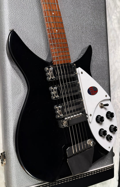 NEW! Rickenbacker 325C64 Miami 3 Pickup Semi-Hollow Guitar- Jetglo - Authorized Dealer - 6.6lbs - G08021