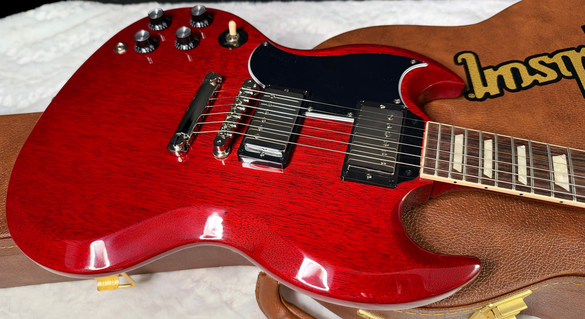 NEW ! Gibson SG Standard '61 Stop Bar Left Handed - Vintage Cherry - 6.3 lbs - Authorized Dealer - G08040