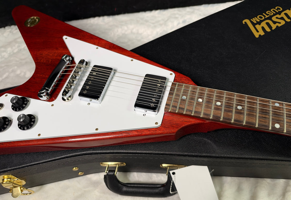 NEW! Gibson Custom 1971 Flying V Medallion Reissue Electric Guitar - Medallion Cherry - Authorized Dealer - Ultra RARE! Dealer Select - 6.4 lbs - G07912