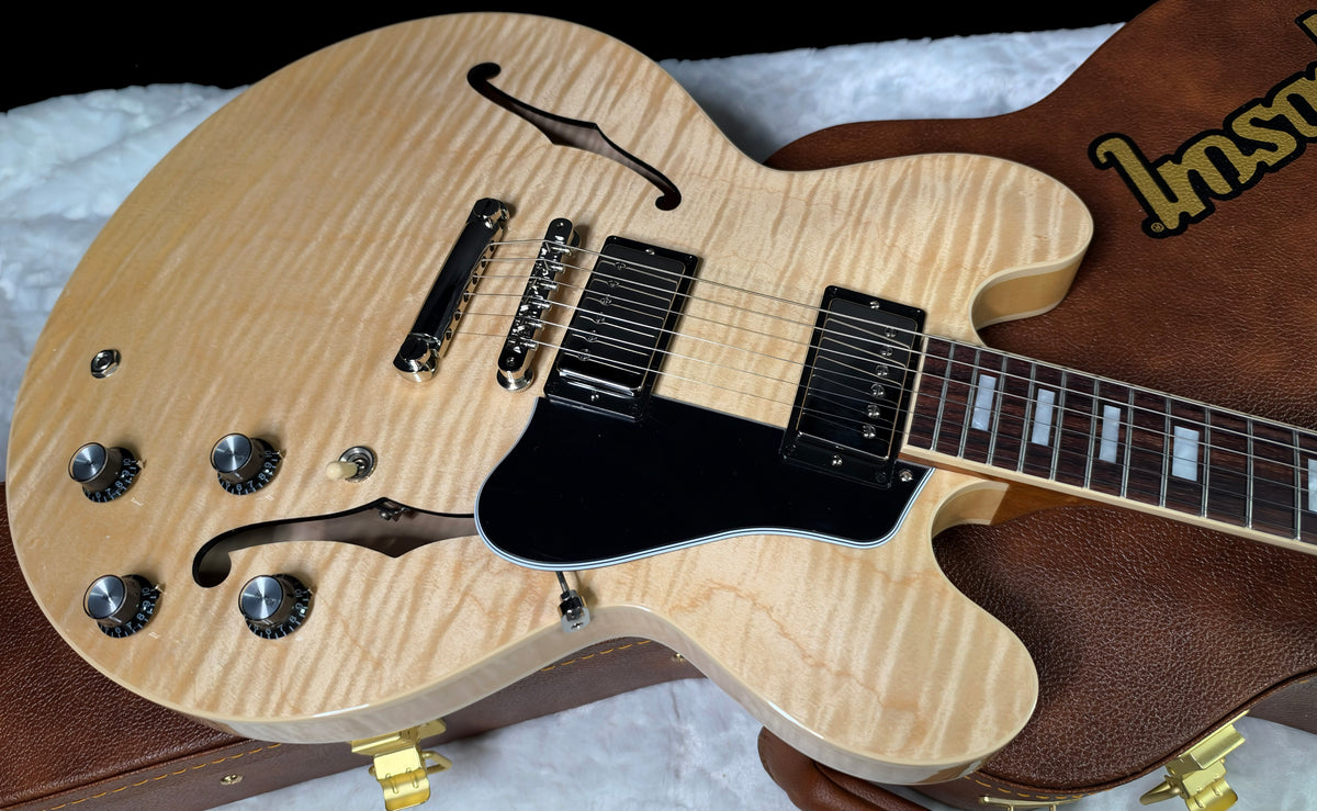 NEW ! Gibson ES-335 Block Inlay - Figured Natural - Authorized Dealer - Beautiful Maple - 8.6 lbs - G08050