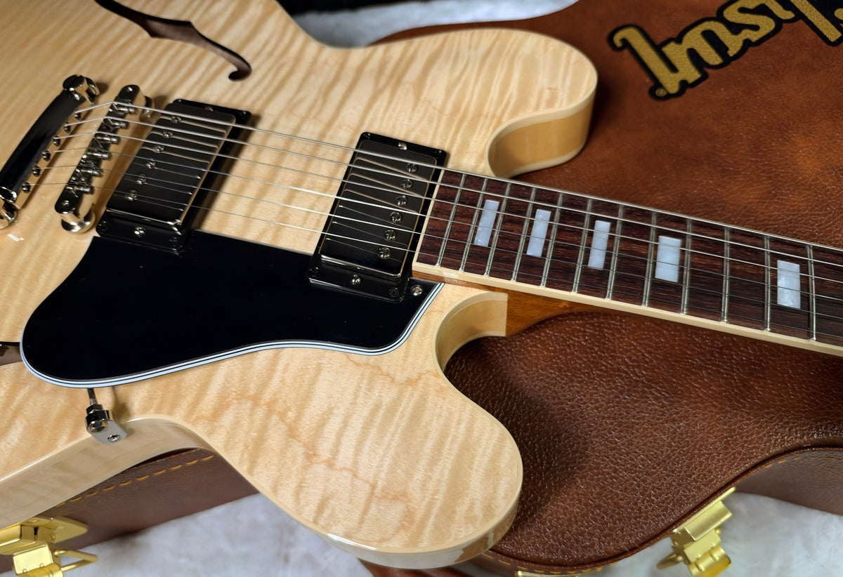 NEW ! Gibson ES-335 Block Inlay - Figured Natural - Authorized Dealer - Beautiful Maple - 8.6 lbs - G08050