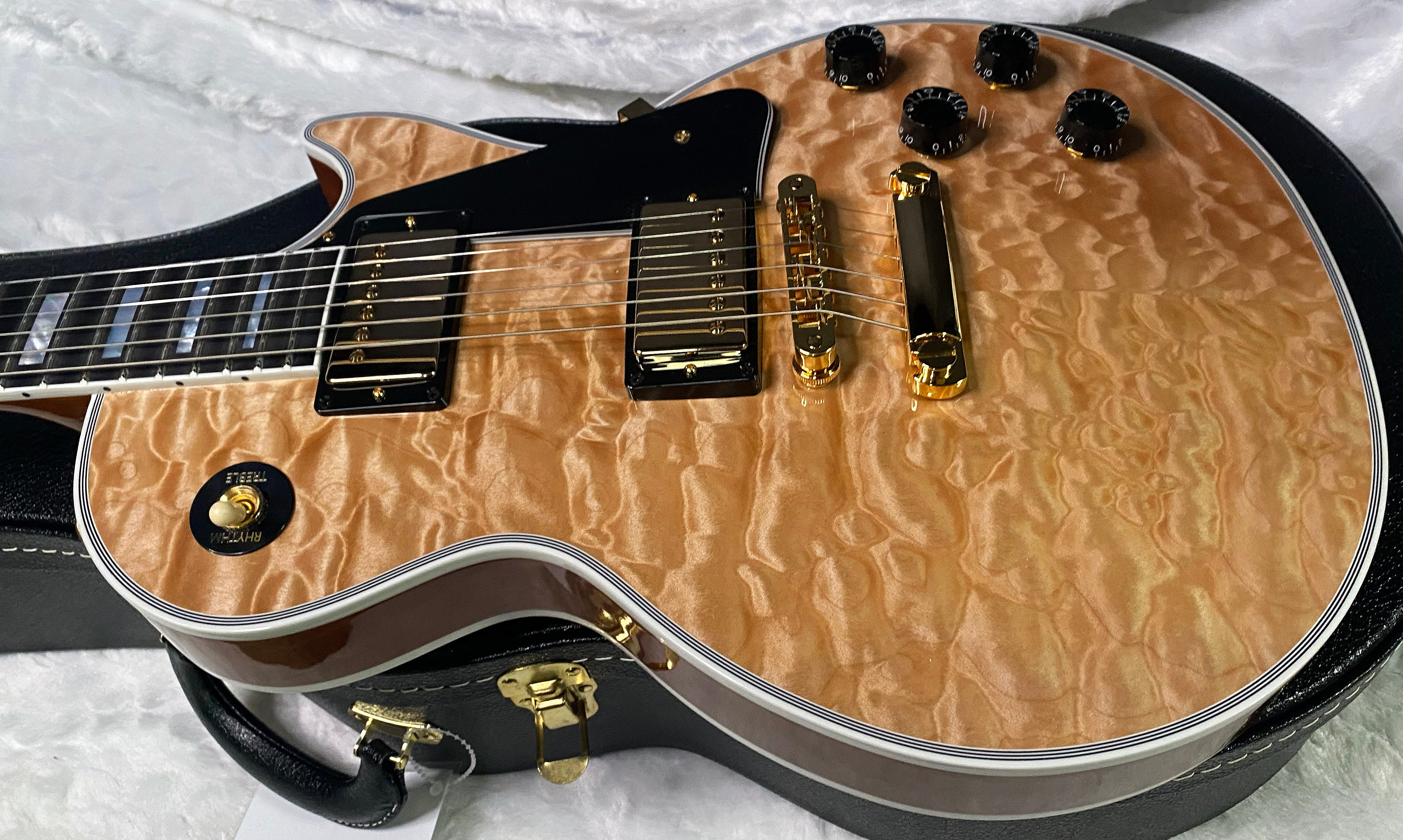 NEW! Gibson Dealer Select Custom Shop Les Paul Custom AAAAA Quilt 5AQ - Natural - Authorized Dealer - WOW! 9.8 lbs - G07266