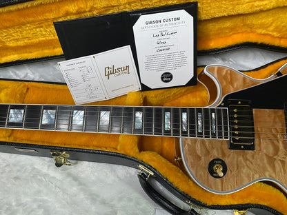 NEW! Gibson Dealer Select Custom Shop Les Paul Custom AAAAA Quilt 5AQ - Natural - Authorized Dealer - WOW! 9.8 lbs - G07266
