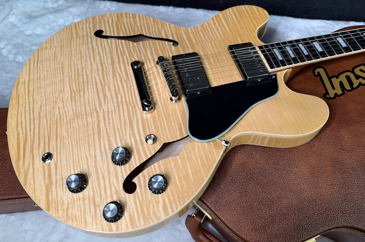 NEW ! Gibson ES-335 Block Inlay - Figured Natural - Authorized Dealer - Beautiful Maple - 8.6 lbs - G08049