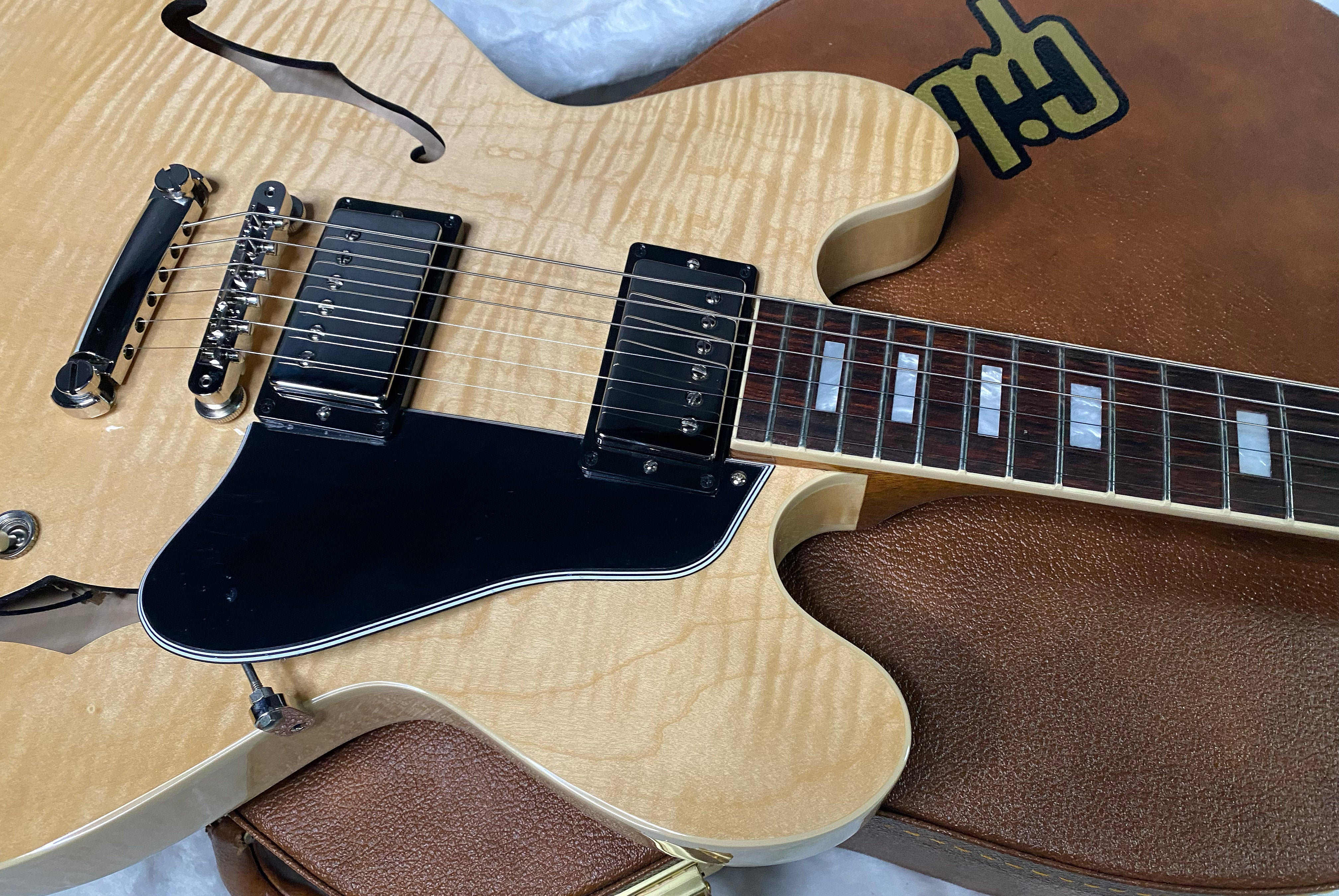 NEW ! Gibson ES-335 Block Inlay - Figured Natural - Authorized Dealer - Beautiful Maple - 8 lbs - G07274