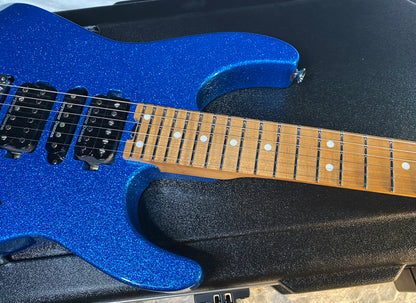 NEW ! Jackson Custom Shop Dinky HSH - Roasted Maple Neck & Fretboard - DK - Blue Sparkle - Authorized Dealer - 8.3 lbs - G06649