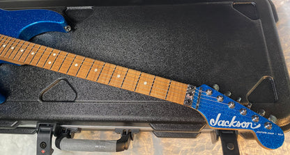 NEW ! Jackson Custom Shop Dinky HSH - Roasted Maple Neck & Fretboard - DK - Blue Sparkle - Authorized Dealer - 8.3 lbs - G06649