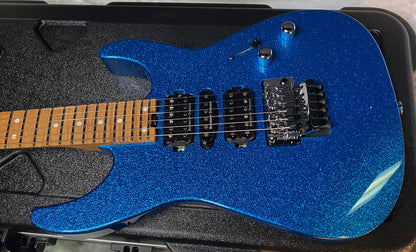 NEW ! Jackson Custom Shop Dinky HSH - Roasted Maple Neck & Fretboard - DK - Blue Sparkle - Authorized Dealer - 8.3 lbs - G06649