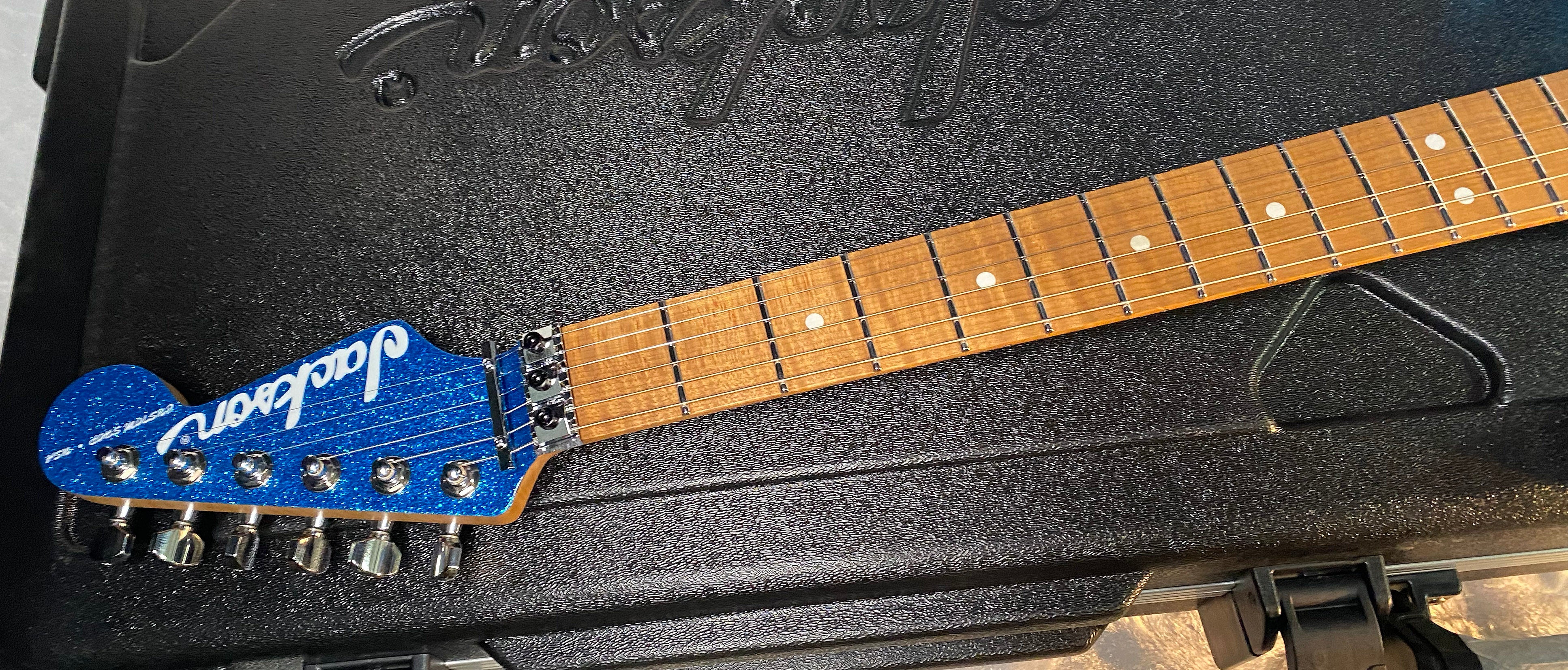 NEW ! Jackson Custom Shop Dinky HSH - Roasted Maple Neck & Fretboard - DK - Blue Sparkle - Authorized Dealer - 8.3 lbs - G06649