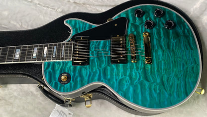 NEW! Gibson Dealer Select Custom Shop Les Paul Custom AAAAA Quilt 5AQ - Aqua Blue - Authorized Dealer - Best Quilt Top We Haver EVER SEEN!!! - G07295