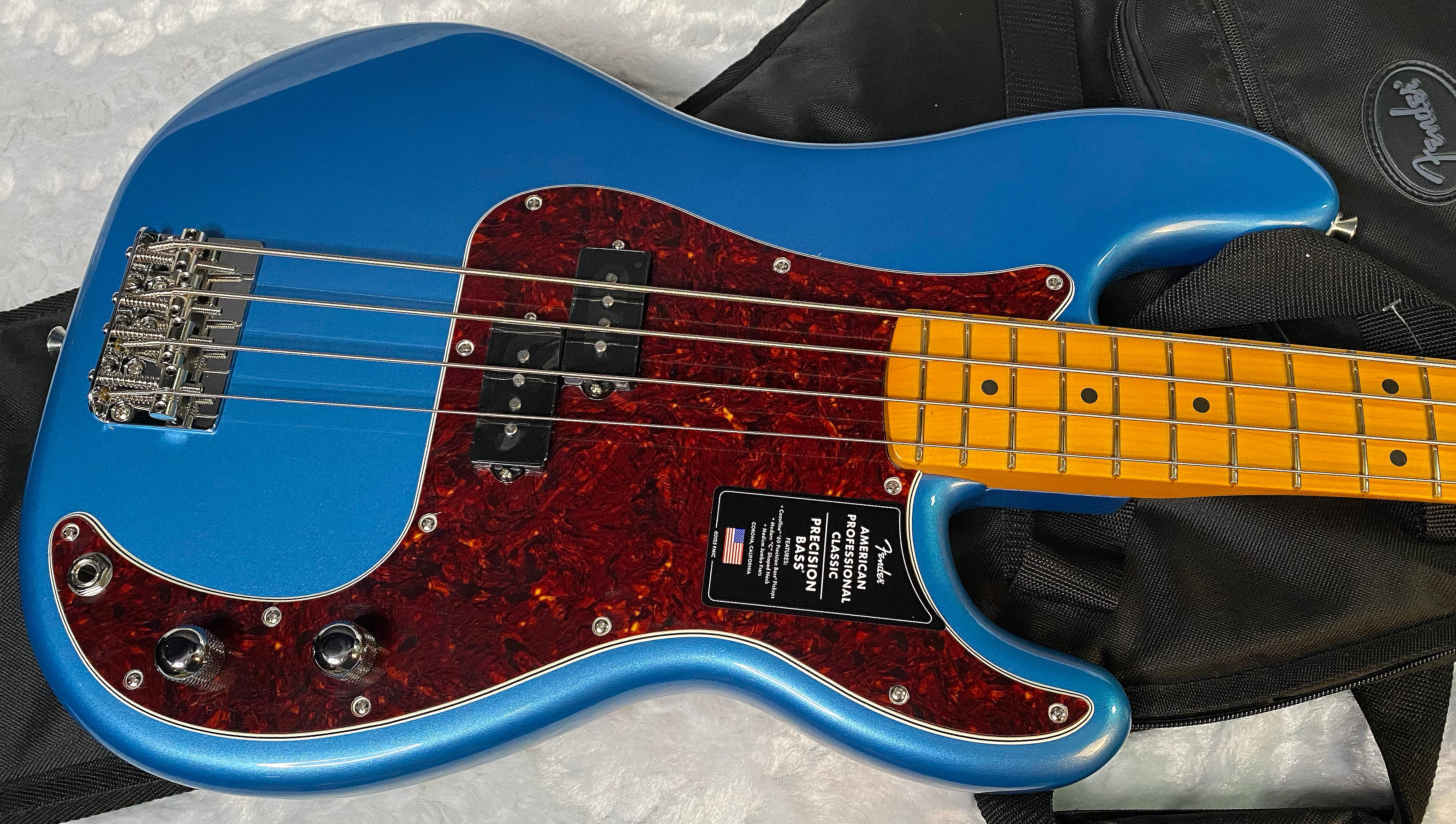 ベース Fender American Professional Pick Up Fender American Pro Precision Bass Lefty RW Olympic White w/ Mint