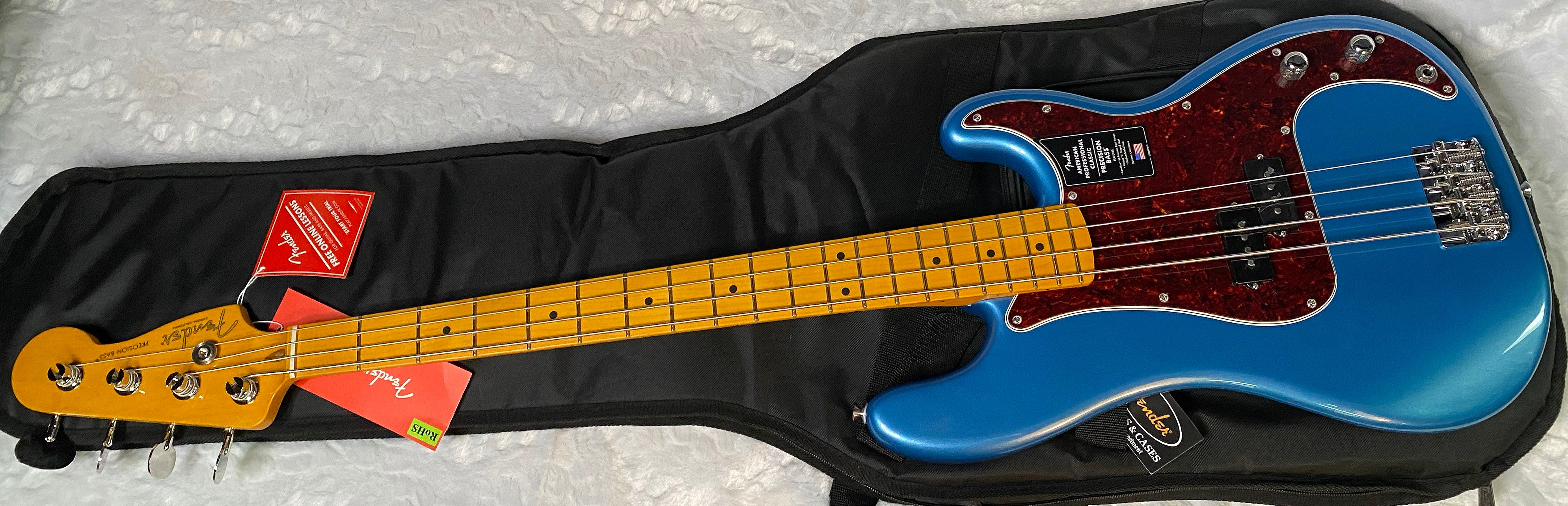 NEW! Fender American Professional Classic Precision Bass - Faded Lake Placid Blue - 9lbs - Authorized Dealer - G05766