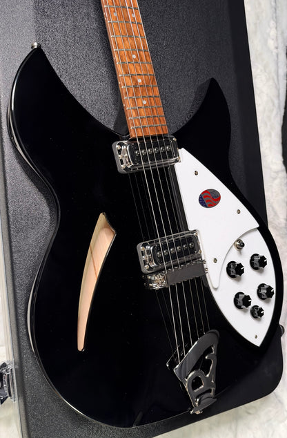 NEW! Rickenbacker 330 Jet Glo JG Jetglo - Semi Hollow Electric Guitar - Authorized Dealer - 7.6 lbs - G08055