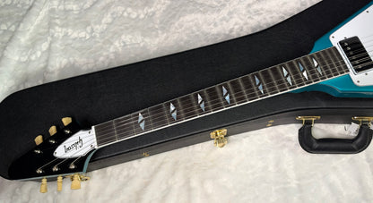 NEW Gibson Custom Limited Edition 1969 Flying V Reissue Electric Guitar - Gloss Aqua Mist - 6.5 lbs - Authorized Dealer - G07975