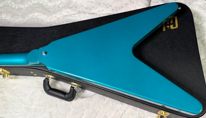 NEW Gibson Custom Limited Edition 1969 Flying V Reissue Electric Guitar - Gloss Aqua Mist - 6.5 lbs - Authorized Dealer - G07975