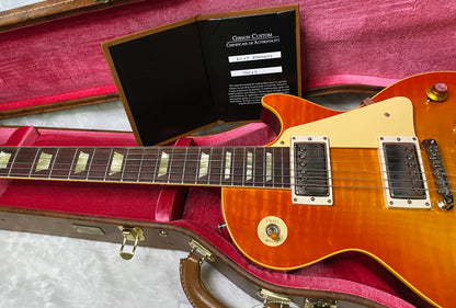 NEW! Gibson Custom 1960 Les Paul Standard Reissue VOS - Tangerine Burst - Authorized Dealer - ONLY 8.6 lbs - G07282