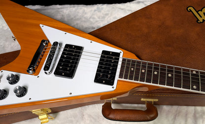NEW! Gibson '70s Flying V - Antique Natural - Only 6.4 lbs - Original Case - Authorized Dealer - G07983