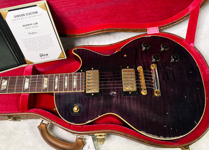 NEW! Gibson Custom 1959 Les Paul Standard Reissue - Purple Tiger Murphy Lab Heavy Aged - 8.8 lbs - Authorized Dealer - G07301