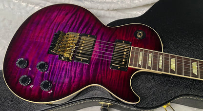 NEW! Gibson Custom Les Paul Axcess Standard Figured Top Floyd Rose Electric Guitar - Greatest Hits II - Authorized Dealer - Tri-Berry Burst - WOW! 8.3lbs - G07307
