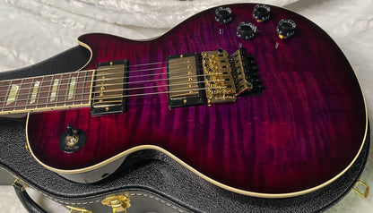 NEW! Gibson Custom Les Paul Axcess Standard Figured Top Floyd Rose Electric Guitar - Greatest Hits II - Authorized Dealer - Tri-Berry Burst - WOW! 8.3lbs - G07307