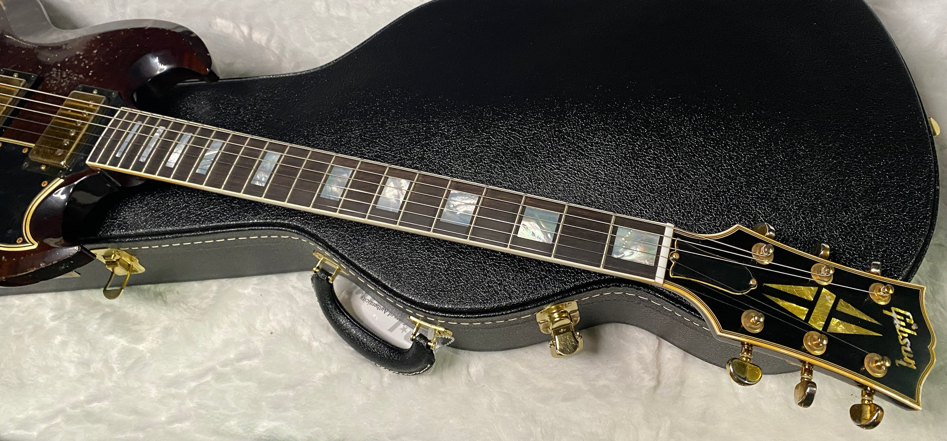 NEW! Gibson CS Custom Shop SG Custom Figured - Dark Walnut - Murphy Lab Heavy Aging - Authorized Dealer - 7.3 lbs - G07299