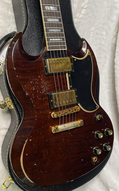 NEW! Gibson CS Custom Shop SG Custom Figured - Dark Walnut - Murphy Lab Heavy Aging - Authorized Dealer - 7.3 lbs - G07299