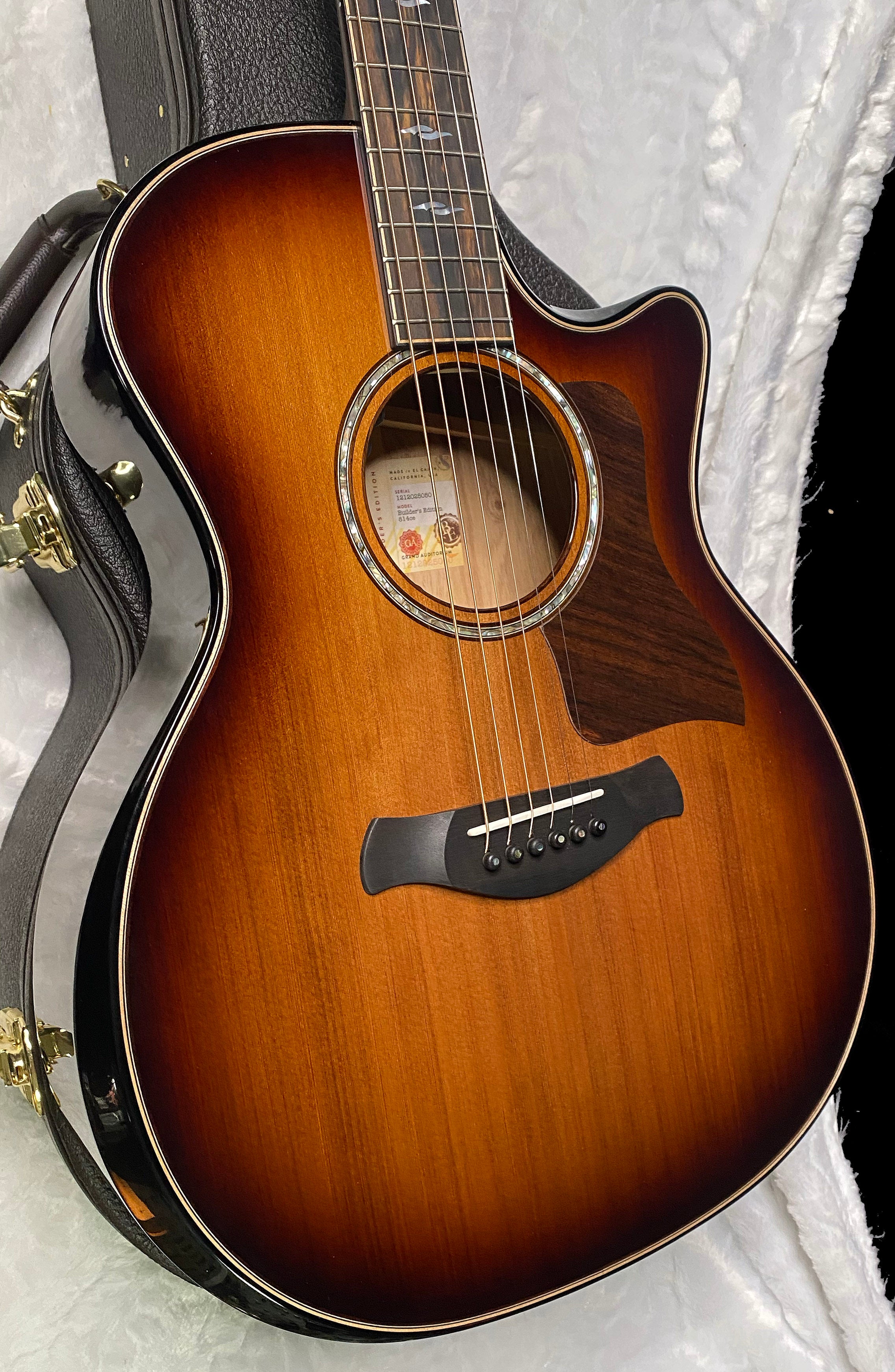 NEW! Taylor Builder's Edition 814ce Sinker Redwood Acoustic Guitar - Authorized Dealer - 4.8 lbs - G07340