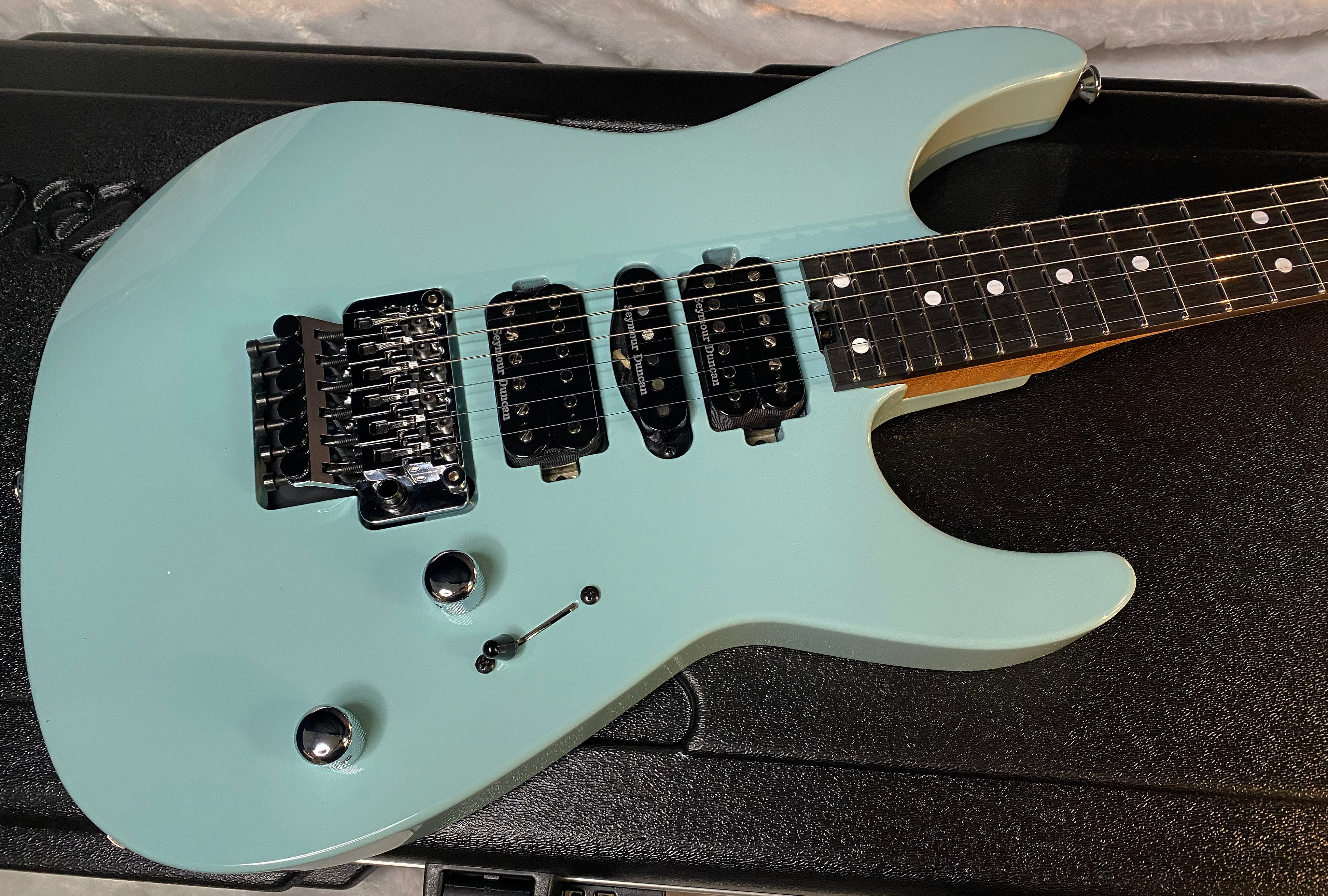 NEW ! Jackson Custom Shop Dinky HSH - Roasted Maple Neck & Ebony Fretboard - DK - Daphne Blue - Authorized Dealer - 8.1 lbs - G06676