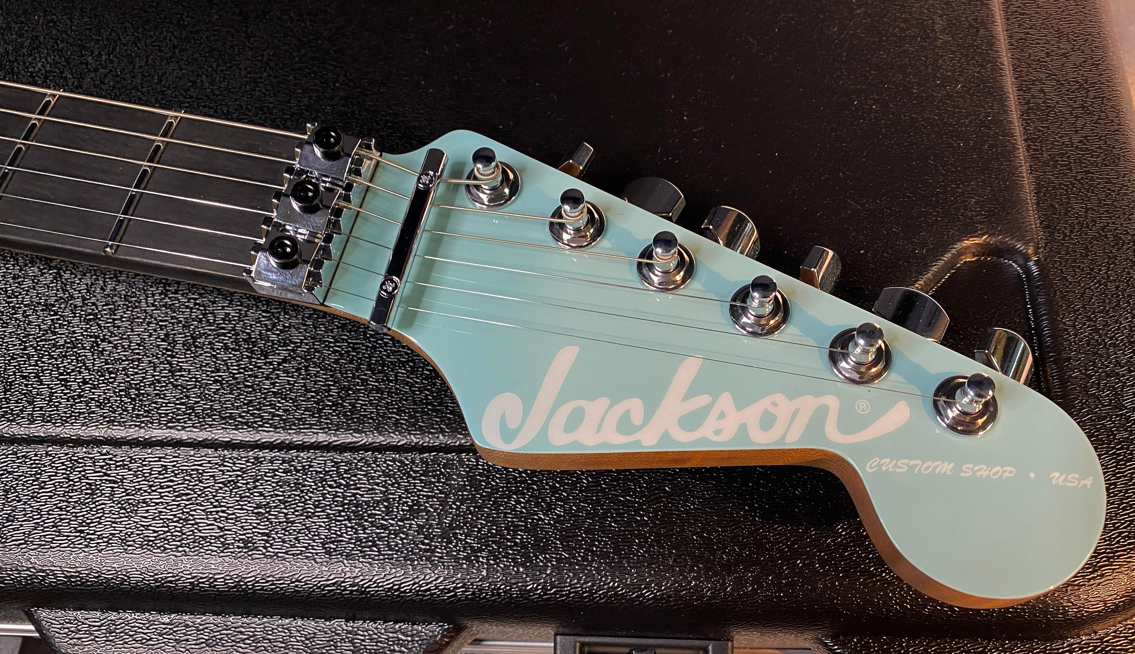 NEW ! Jackson Custom Shop Dinky HSH - Roasted Maple Neck & Ebony Fretboard - DK - Daphne Blue - Authorized Dealer - 8.1 lbs - G06676