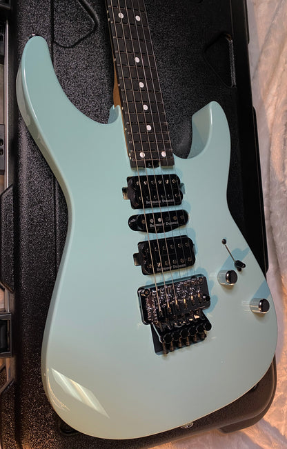NEW ! Jackson Custom Shop Dinky HSH - Roasted Maple Neck & Ebony Fretboard - DK - Daphne Blue - Authorized Dealer - 8.1 lbs - G06676