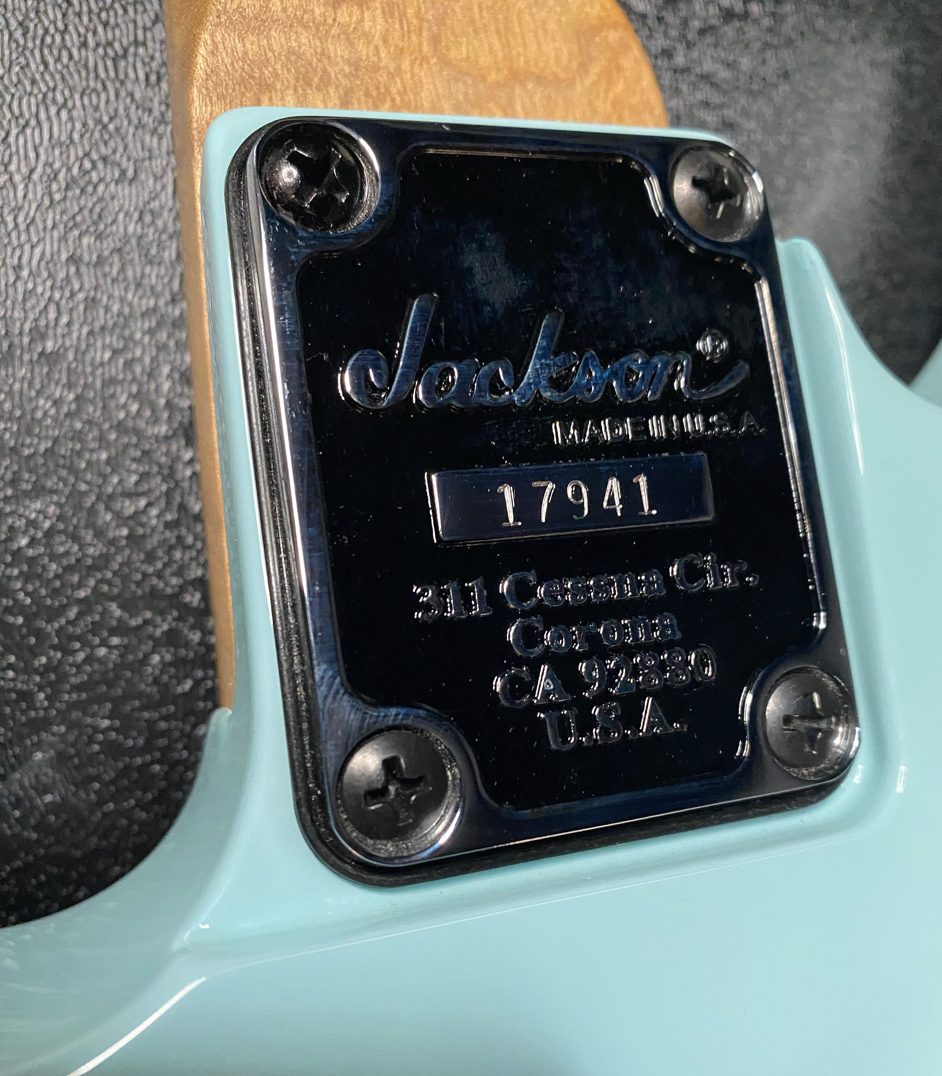 NEW ! Jackson Custom Shop Dinky HSH - Roasted Maple Neck & Ebony Fretboard - DK - Daphne Blue - Authorized Dealer - 8.1 lbs - G06676