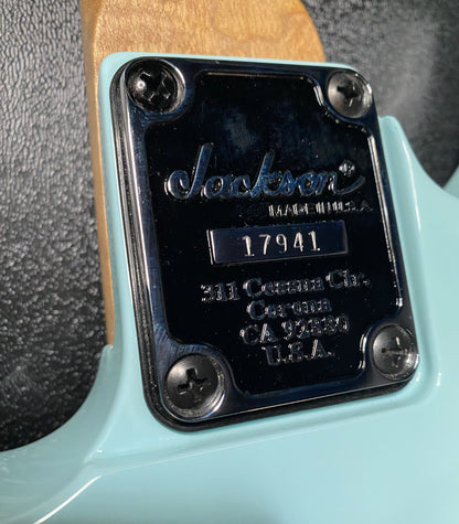 NEW ! Jackson Custom Shop Dinky HSH - Roasted Maple Neck & Ebony Fretboard - DK - Daphne Blue - Authorized Dealer - 8.1 lbs - G06676