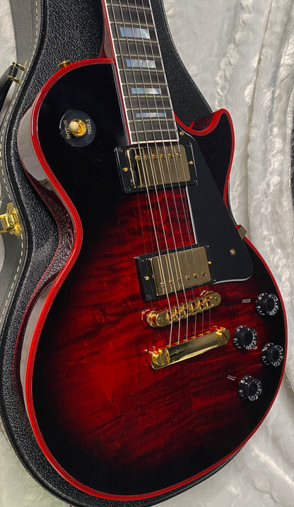 NEW! Gibson Dealer Select Custom Shop Les Paul Custom Red Widow AAA Figured Flame Top - Authorized Dealer - 10 lbs - G07343