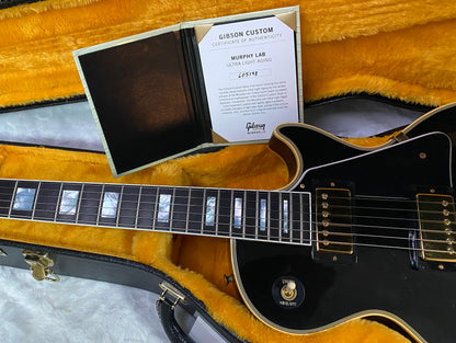 NEW! Gibson Custom Shop Murphy Lab '68 Les Paul Custom Reissue Ultra Light Aged Ebony Authorized Dealer - 9.6 lbs - G07313
