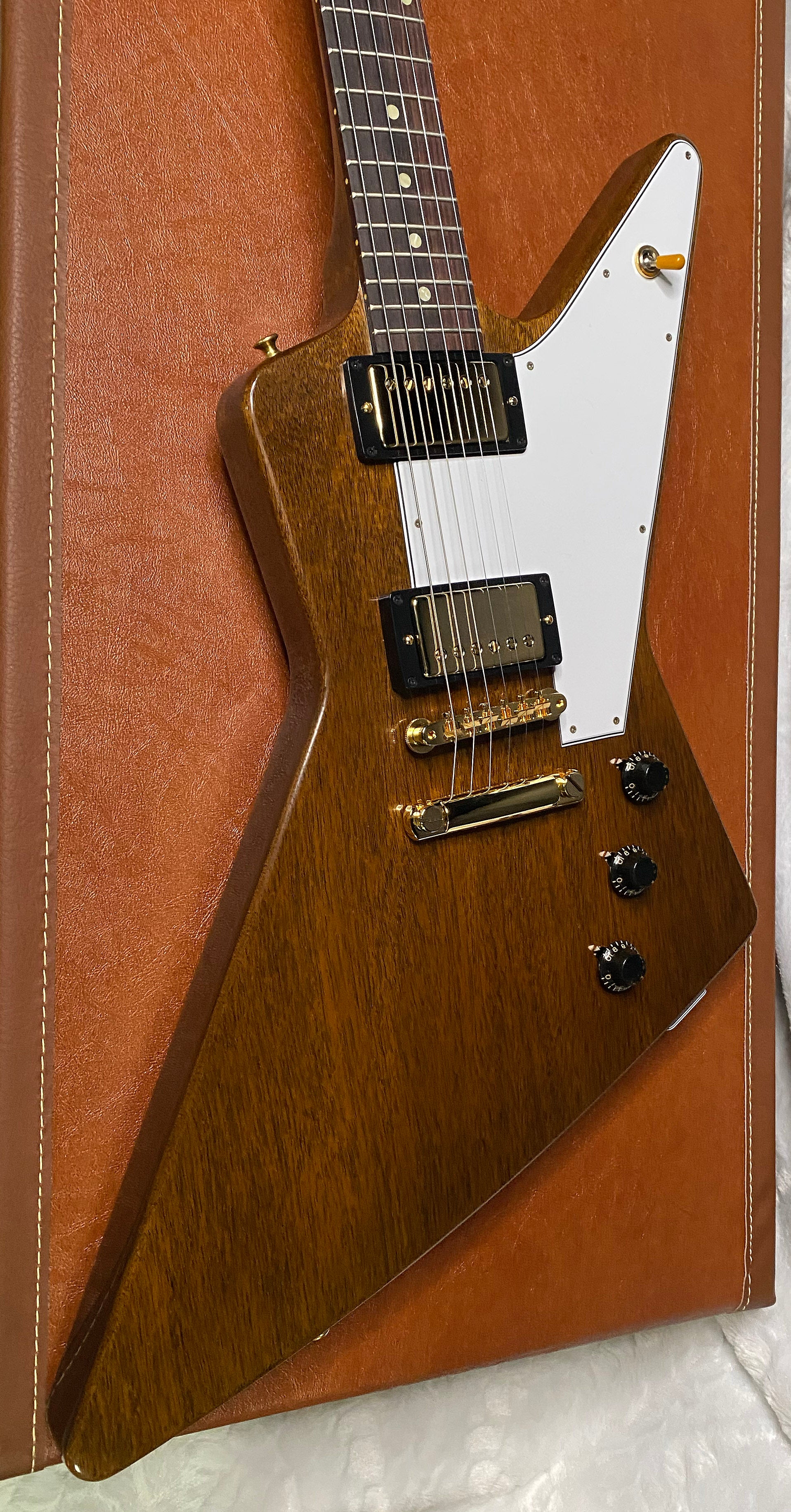 NEW! Gibson Custom 1958 Mahogany Explorer Reissue Electric Guitar - Antique Natural, VOS - Authorized Dealer - Only 7.4lbs - G07316