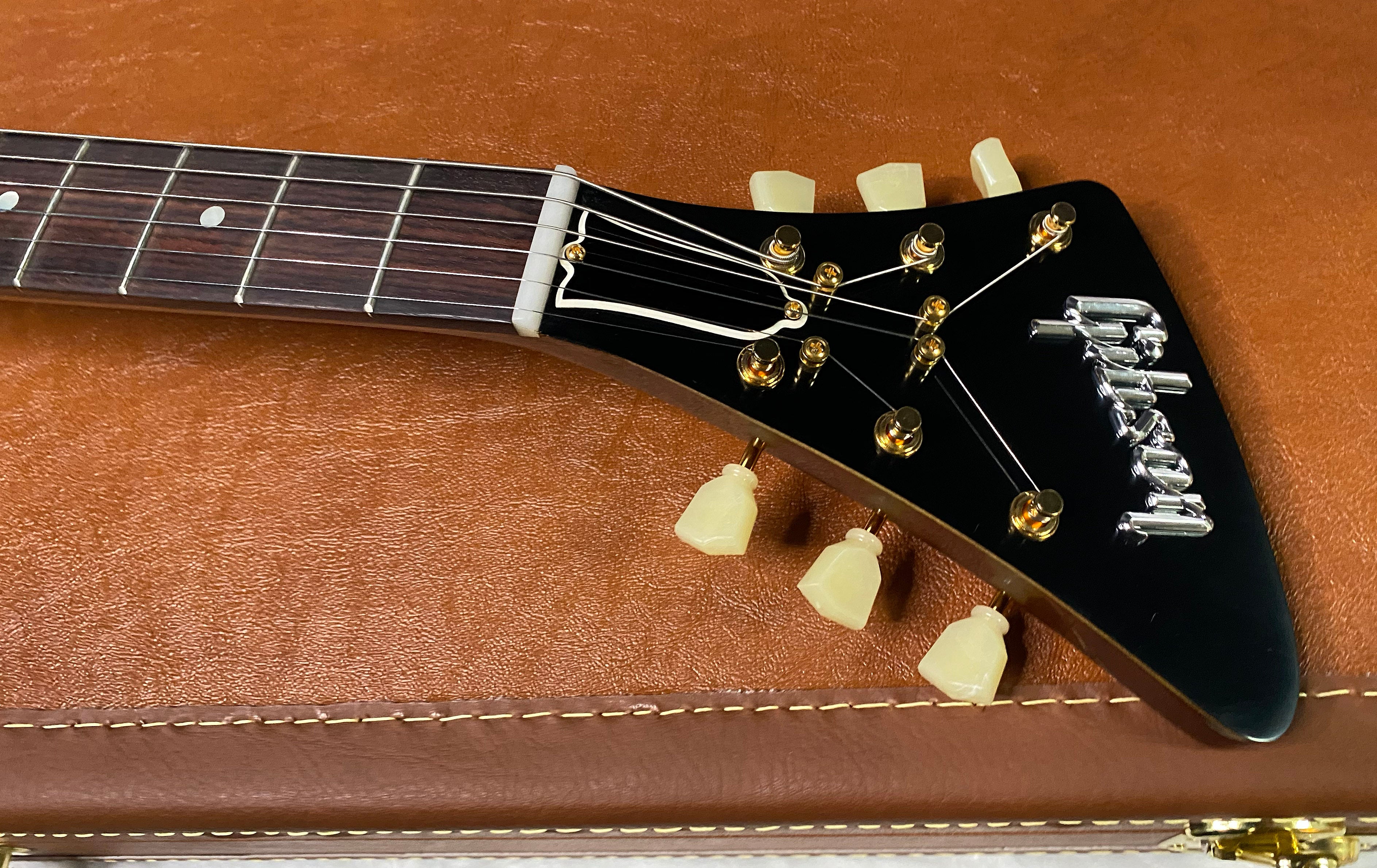 NEW! Gibson Custom 1957 Mahogany Moderne Reissue Electric Guitar - Antique Natural, VOS - 7.3lbs - G07318