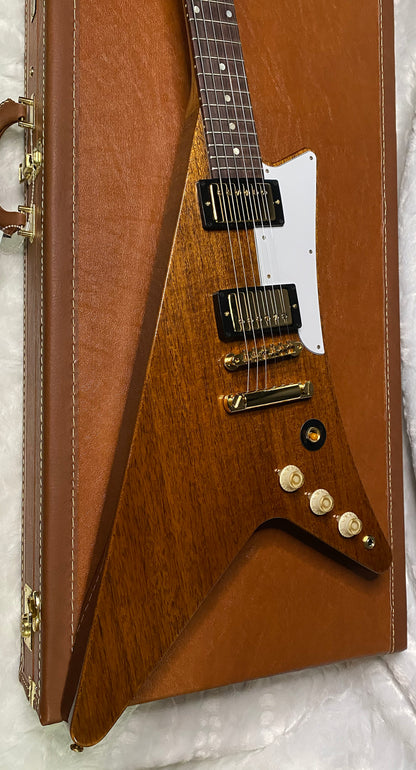 NEW! Gibson Custom 1957 Mahogany Moderne Reissue Electric Guitar - Antique Natural, VOS - 7.3lbs - G07318