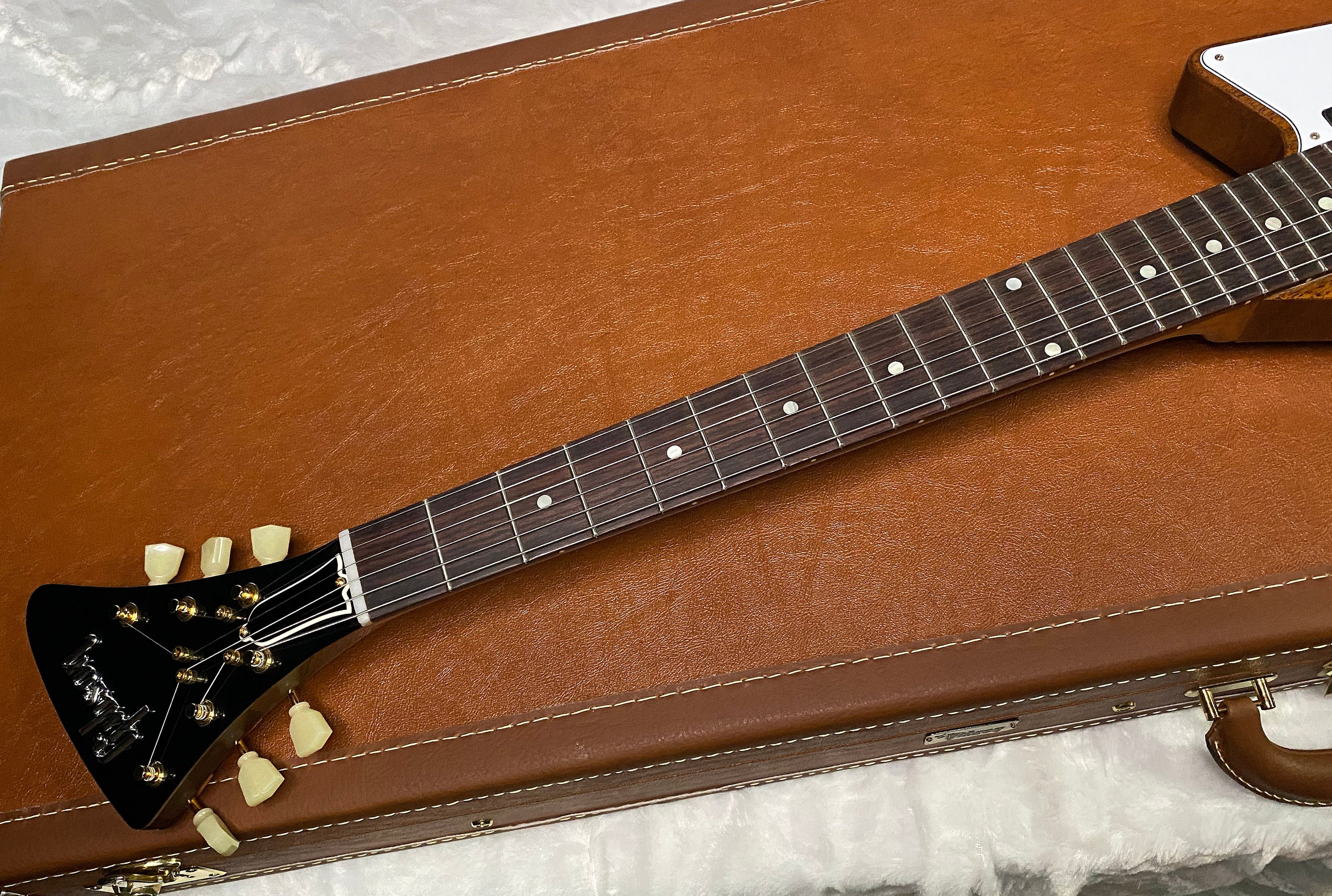 NEW! Gibson Custom 1957 Mahogany Moderne Reissue Electric Guitar - Antique Natural, VOS - 7.3lbs - G07318