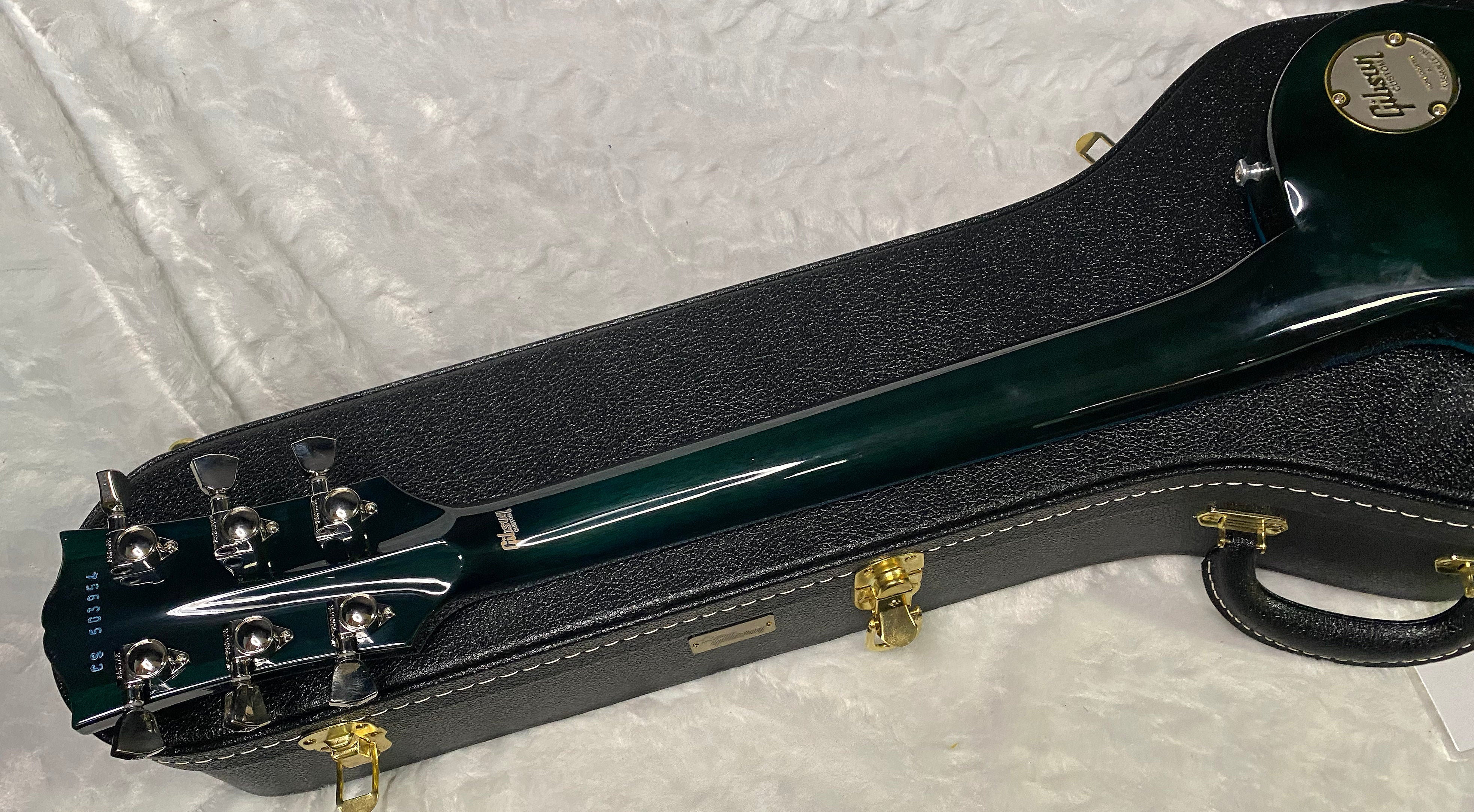 NEW! Gibson Les Paul Custom Peacock Widow - Monster Flame Top! Limited Edition - Weighs in at 8.1 lbs - Authorized Dealer - G07309
