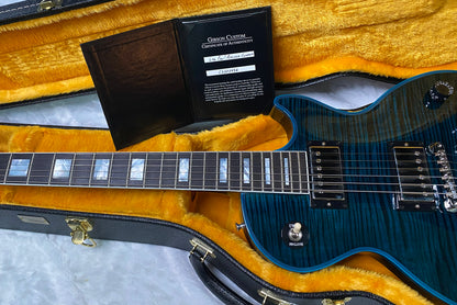NEW! Gibson Les Paul Custom Peacock Widow - Monster Flame Top! Limited Edition - Weighs in at 8.1 lbs - Authorized Dealer - G07309