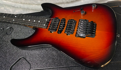 NEW ! Jackson Custom Shop Dinky HSH - Roasted Maple Neck & Ebony Fretboard - DK - Sunburst - Authorized Dealer - 8.1 lbs - G06693