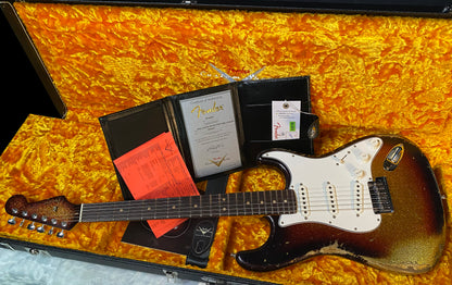 NEW! Fender Custom Shop Custom Deluxe Stratocaster Heavy Relic - Ash Body - 3-Tone Sunburst Sparkle - Matching Peg Head - Authorized Dealer - 7.9 lbs - G05871