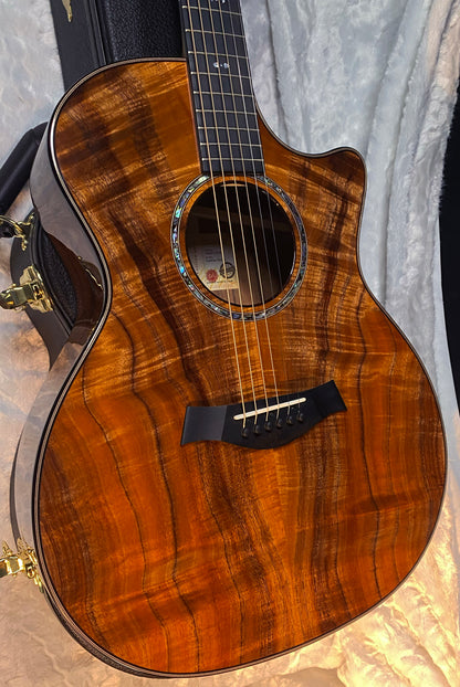 NEW! Taylor Custom 724ce Acoustic-Electric Guitar - Natural Gloss - AAAAA Hand Picked Koa - WOW! Authorized Dealer - G06694