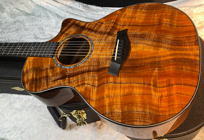 NEW! Taylor Custom 724ce Acoustic-Electric Guitar - Natural Gloss - AAAAA Hand Picked Koa - WOW! Authorized Dealer - G06694