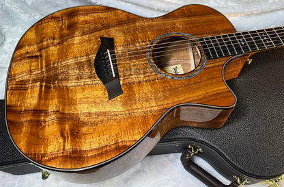 NEW! Taylor Custom 724ce Acoustic-Electric Guitar - Natural Gloss - AAAAA Hand Picked Koa - WOW! Authorized Dealer - G06695
