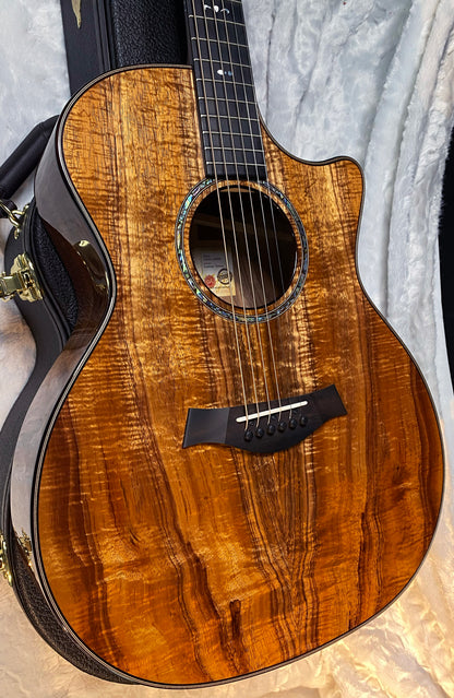 NEW! Taylor Custom 724ce Acoustic-Electric Guitar - Natural Gloss - AAAAA Hand Picked Koa - WOW! Authorized Dealer - G06695