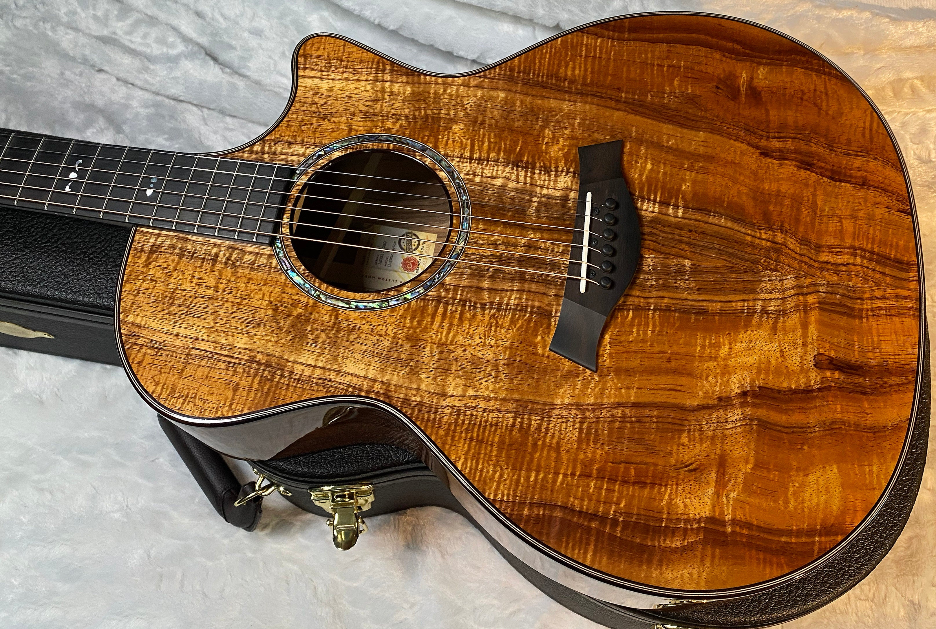 NEW! Taylor Custom 724ce Acoustic-Electric Guitar - Natural Gloss - AAAAA Hand Picked Koa - WOW! Authorized Dealer - G06695