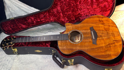NEW! Taylor Custom 724ce Acoustic-Electric Guitar - Natural Gloss - AAAAA Hand Picked Koa - WOW! Authorized Dealer - G06695