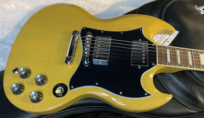 NEW ! Gibson SG Standard TV Yellow Finish - Original Gibson Leather Gig Bag - Authorized Dealer - Only 6.5 lbs - G06739