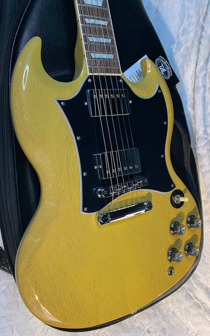 NEW ! Gibson SG Standard TV Yellow Finish - Original Gibson Leather Gig Bag - Authorized Dealer - Only 6.5 lbs - G06739